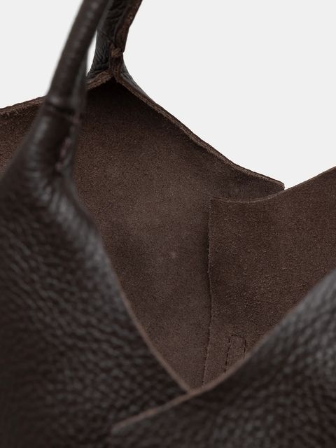 Answear.LAB torebka skórzana kolor brązowy