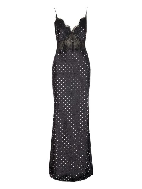 Self-Portrait polka dot lace maxi dress - Black - zdjęcie produktu nr 1