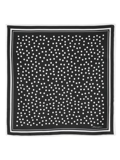 Dolce & Gabbana polka-dot silk scarf - Black - zdjęcie produktu nr 1