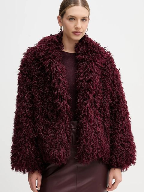 Sandro Ferrone płaszcz kolor bordowy S31YBFPONGO - zdjęcie produktu nr 1