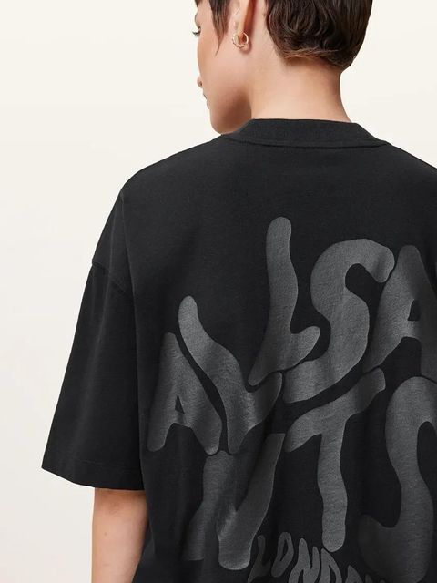 AllSaints t-shirt bawełniany ORLANDO ETTA damskie kolor czarny W267JB