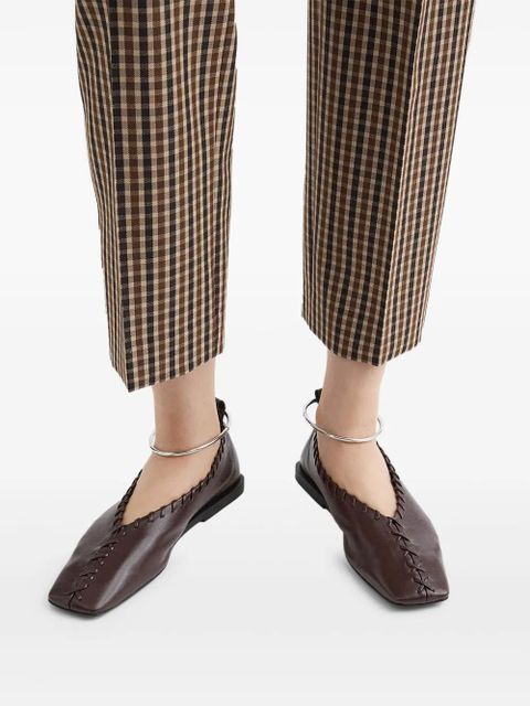 Jil Sander ring ballet flats - Brown