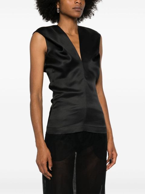 KHAITE Ami silk blouse - Black - zdjęcie produktu nr 2