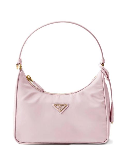Prada mini Re-Edition 2005 triangle-logo tote bag - Pink - zdjęcie produktu nr 1