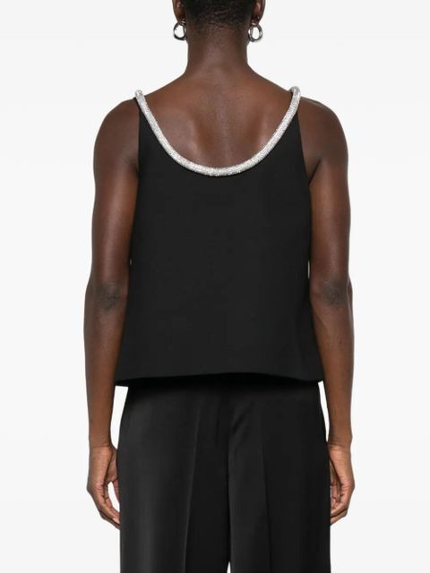 Róhe A-line appliqué-detail top - Black