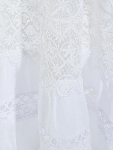 Charo Ruiz Ibiza lace tiered maxi skirt - White