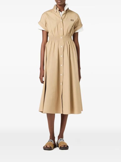 Miu Miu poplin shirt-dress - Brown - zdjęcie produktu nr 1