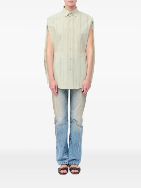 MM6 Maison Margiela striped shirt - Green - zdjęcie produktu nr 2
