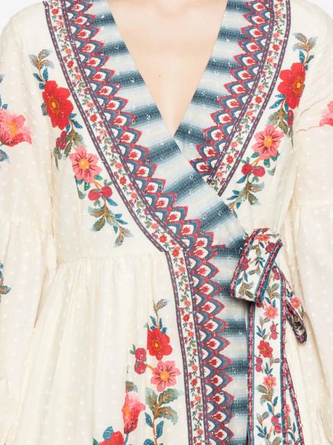 FARM Rio Mosaic Garden midi dress - Neutrals