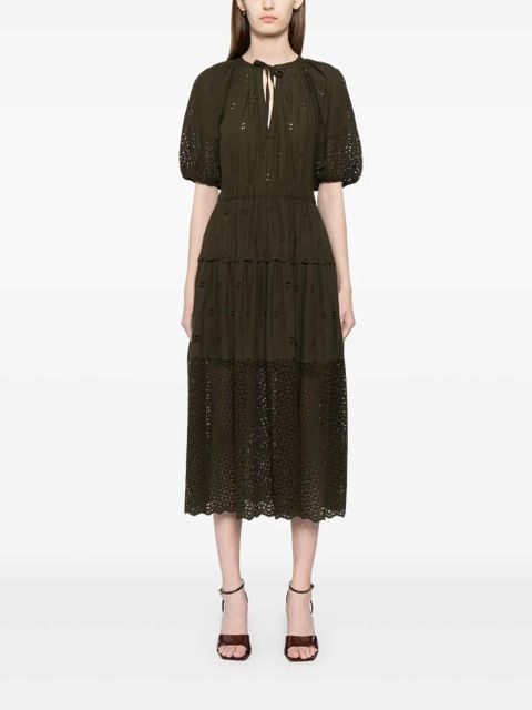 Ulla Johnson Nova cotton midi dress - Green - zdjęcie produktu nr 2