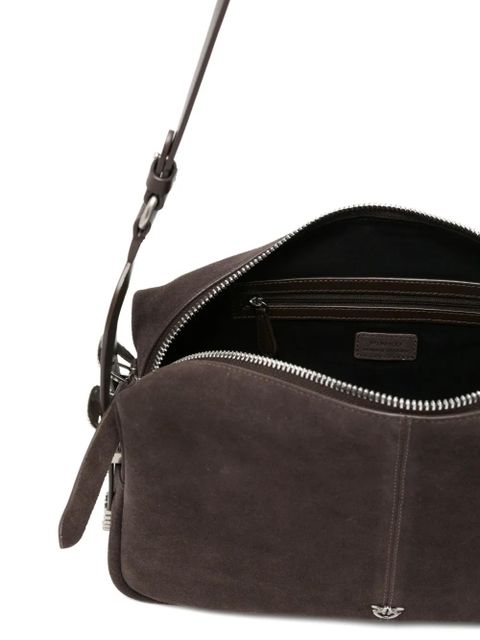 PINKO medium Keeper suede shoulder bag - Brown