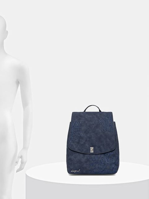 Desigual plecak SIERRA SUMYMINI damski kolor niebieski mały z aplikacją 25WAKP34