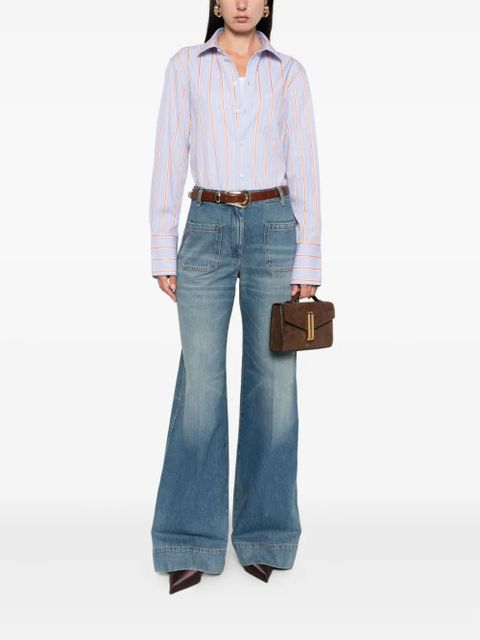 Victoria Beckham striped cotton long-sleeve shirt - Blue - zdjęcie produktu nr 2