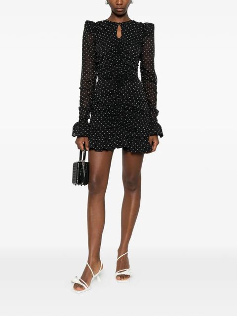 ROTATE BIRGER CHRISTENSEN floral-dot mini dress - Black