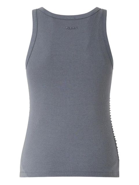 PINKO embellished ribbed tank top - Grey - zdjęcie produktu nr 2