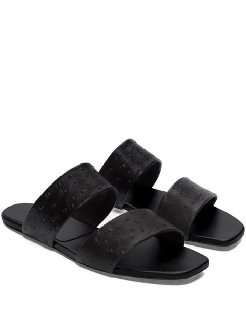 LouLou de Saison Jako textured strap flat sandals - Black - zdjęcie produktu nr 1