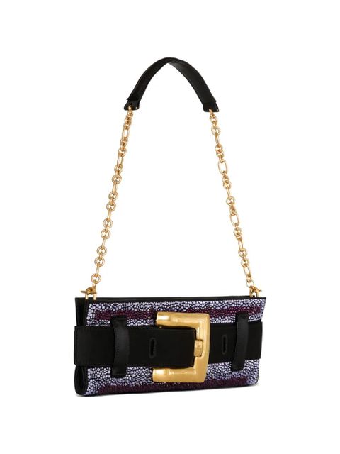 Balmain Anthem crystal clutch bag - Purple