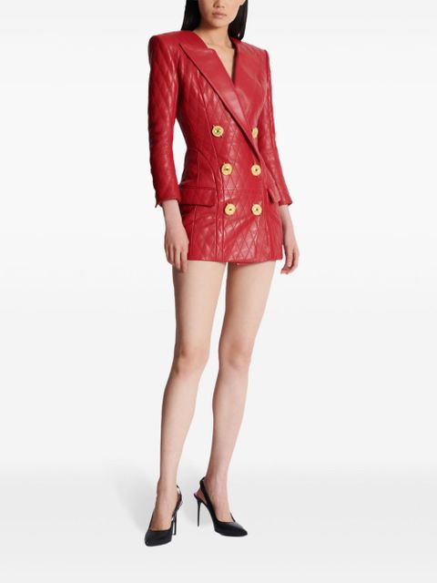 Balmain quilted mini dress - Red - zdjęcie produktu nr 2