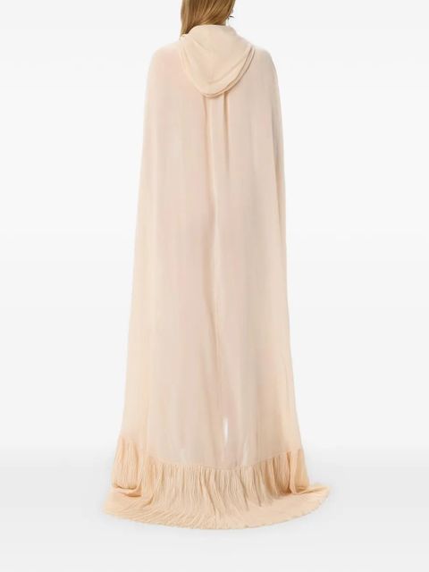 Blumarine hooded cape dress - Neutrals