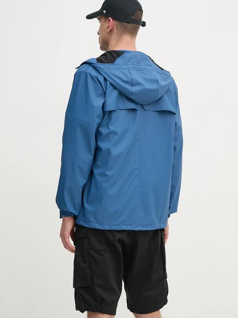 Rains kurtka Storm Breaker W3 kolor niebieski przejściowa oversize 18370