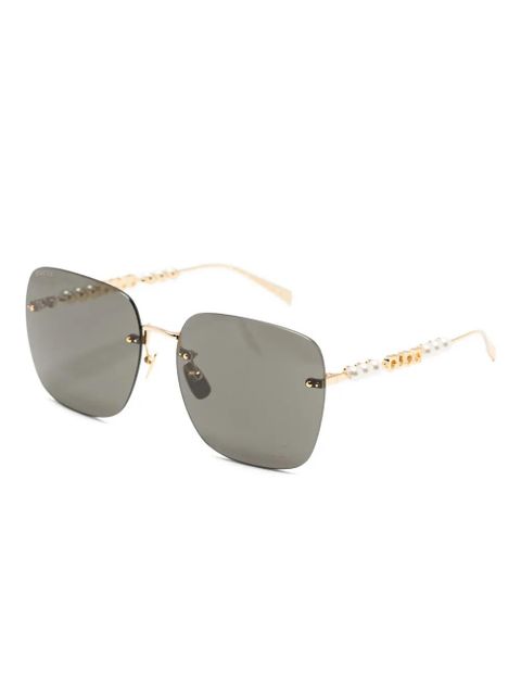 Gucci Eyewear rectangle-frame sunglass - Gold - zdjęcie produktu nr 2