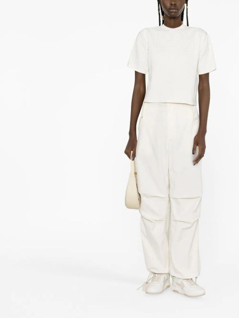 Off-White printed cotton T-shirt - Neutrals