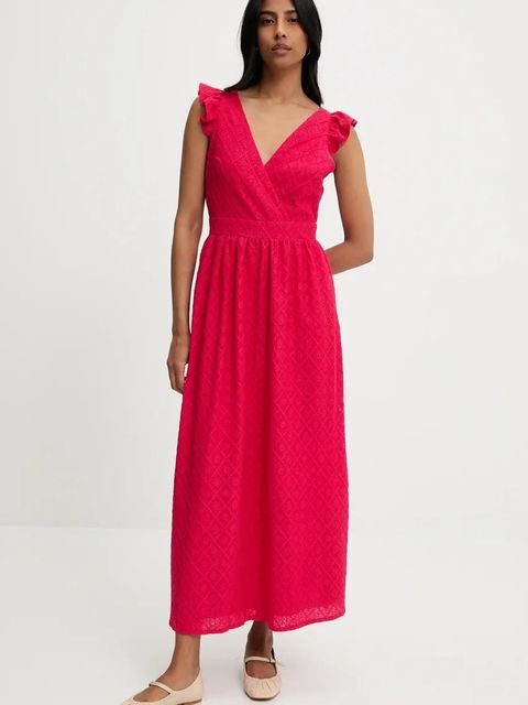 Answear.LAB sukienka kolor różowy maxi rozkloszowana - zdjęcie produktu nr 1