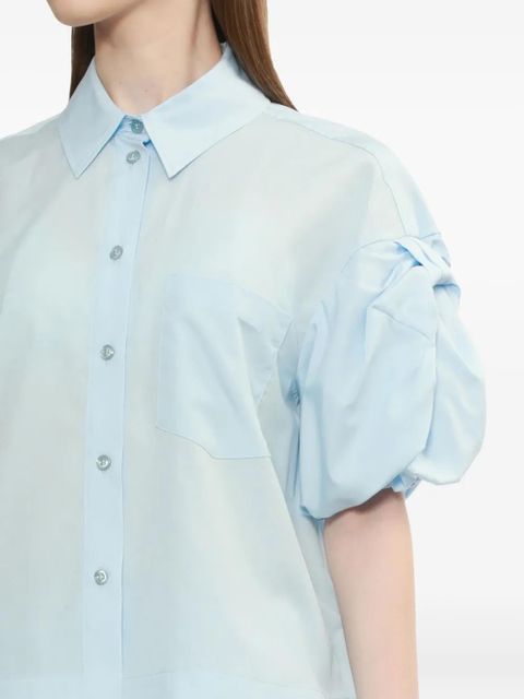 Simone Rocha puffed-sleeve pocket shirt - Blue