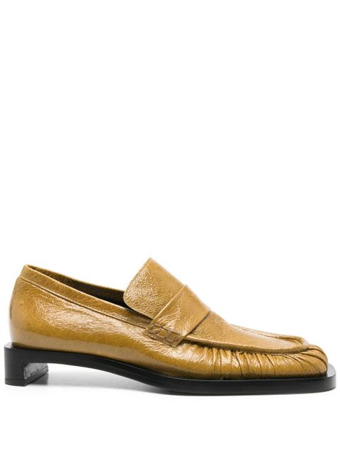 Jil Sander 30mm leather loafers - Green - zdjęcie produktu nr 1