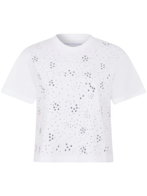 Rabanne studded crew-neck T-shirt - White - zdjęcie produktu nr 1