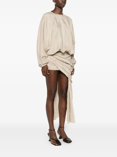 Christopher Esber draped silk dress - Neutrals