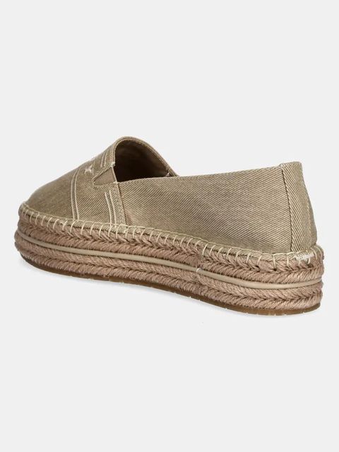 Tommy Hilfiger espadryle DENIM PLATFORM ESPADRILLE kolor beżowy na platformie FW0FW08543