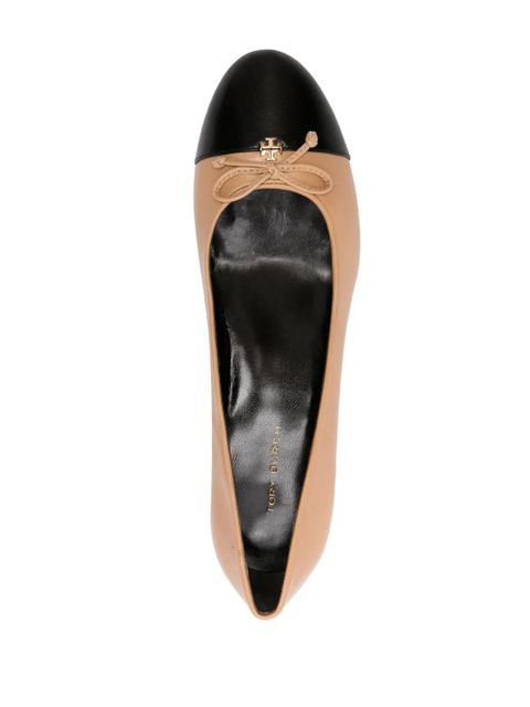Tory Burch 45mm cap-toe leather pumps - Neutrals