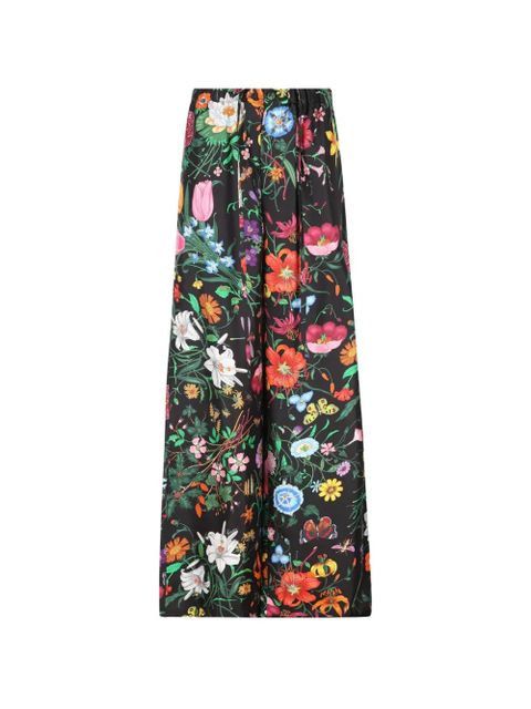 Gucci printed silk twill trousers - Black - zdjęcie produktu nr 1
