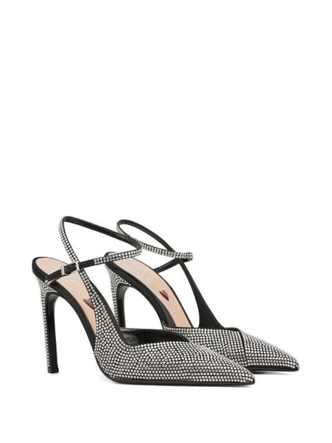 Gucci 105mm crystal-embellished slingback pumps - Black - zdjęcie produktu nr 2