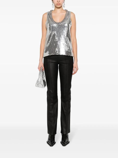 Rabanne sequin-embellished top - Silver