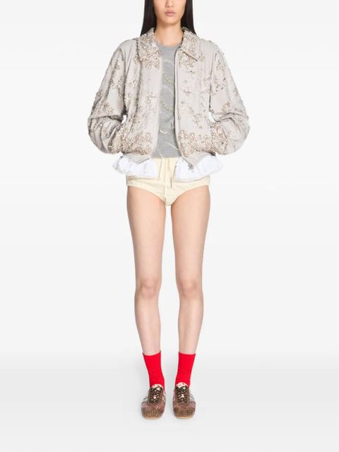 DRIES VAN NOTEN embroidered cotton jacket - Grey - zdjęcie produktu nr 2