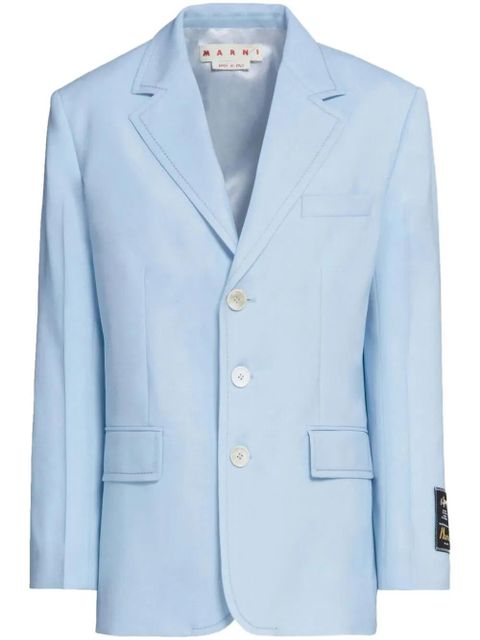 Marni single-breasted wool blazer - Blue - zdjęcie produktu nr 1