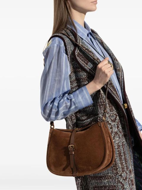 ETRO suede saddle crossbody bag - Brown - zdjęcie produktu nr 2