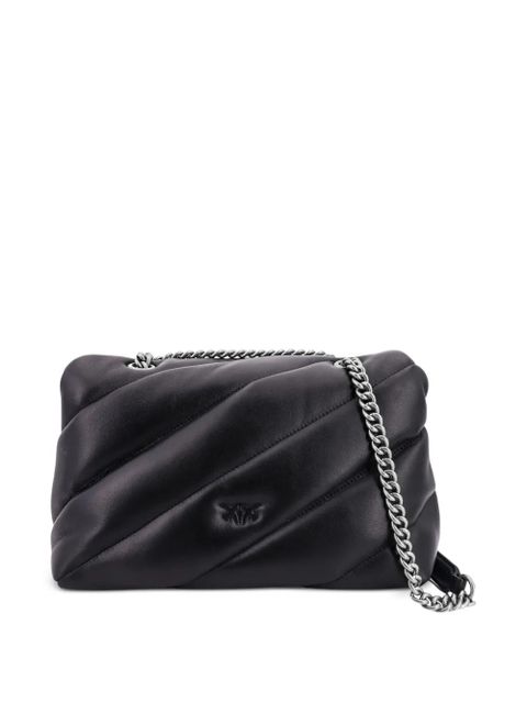 PINKO medium Classic Love matelassé flap leather shoulder bag - Black - zdjęcie produktu nr 2
