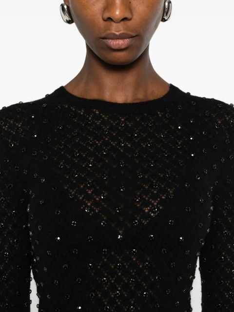 Max Mara beaded embellished top - Black