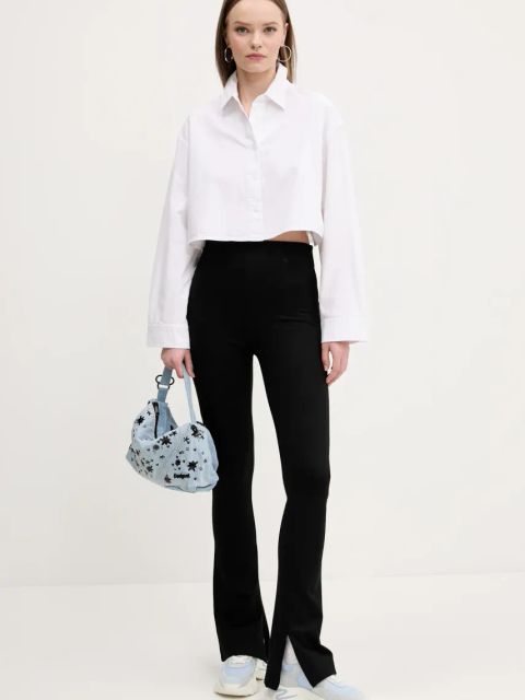 Hugo Blue koszula bawełniana damska kolor biały relaxed z kołnierzykiem klasycznym 50538921