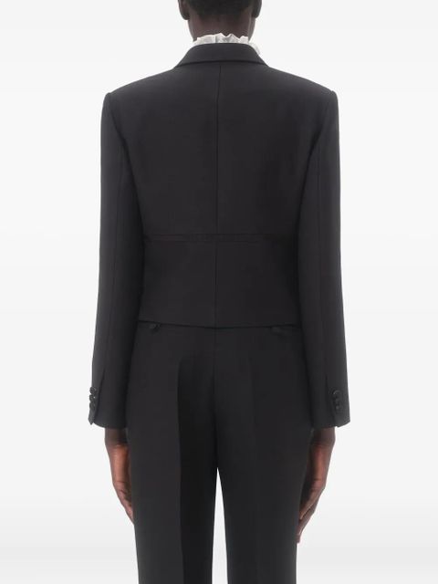 Valentino Garavani double-breasted cropped blazer - Black