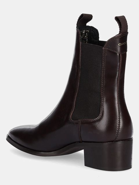 Gant botki skórzane St Broomly damskie kolor brązowy na słupku 31551094 - zdjęcie produktu nr 2