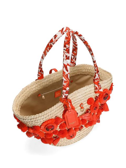 Dolce & Gabbana Capri Coffa bag with embroidery - Neutrals