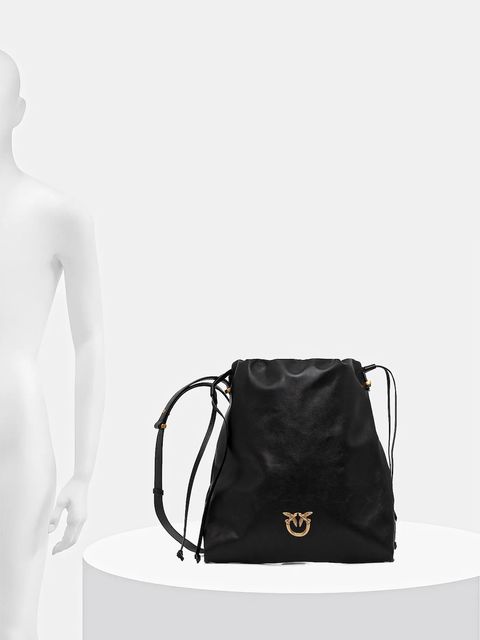 Pinko torebka skórzana kolor czarny 104359 A0QO