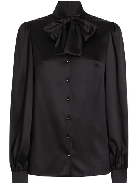 Dolce & Gabbana satin shirt - Black - zdjęcie produktu nr 1