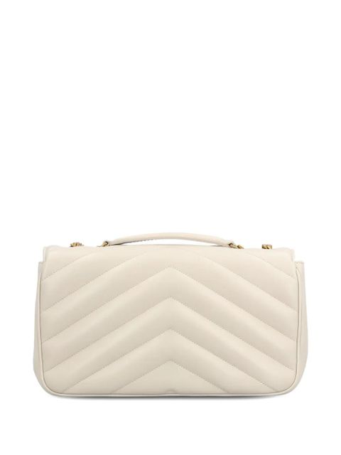 Saint Laurent medium Loulou quilted Cassandre logo shoulder bag - Neutrals