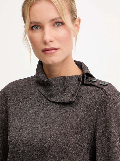 Patrizia Pepe bluzka damska kolor brązowy gładka 2C1657 A646