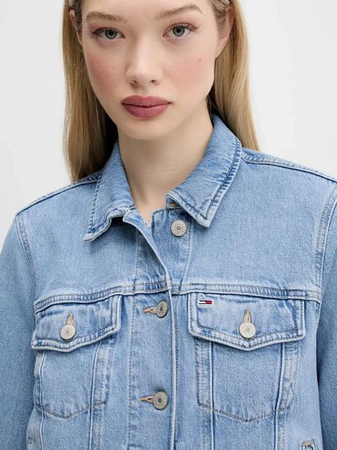 Tommy Jeans kurtka jeansowa kolor niebieski przejściowa DW0DW20123 - zdjęcie produktu nr 2